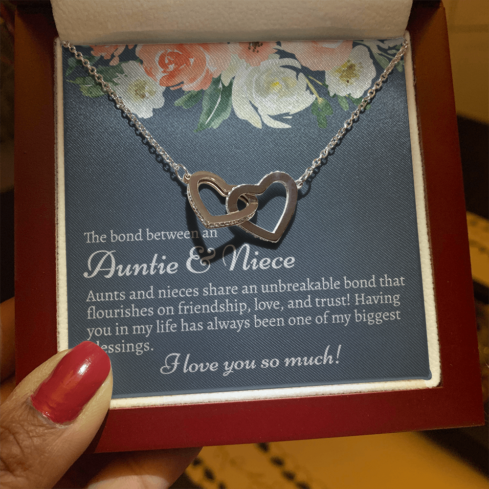 Aunt & Niece Interlocking Hearts Necklace