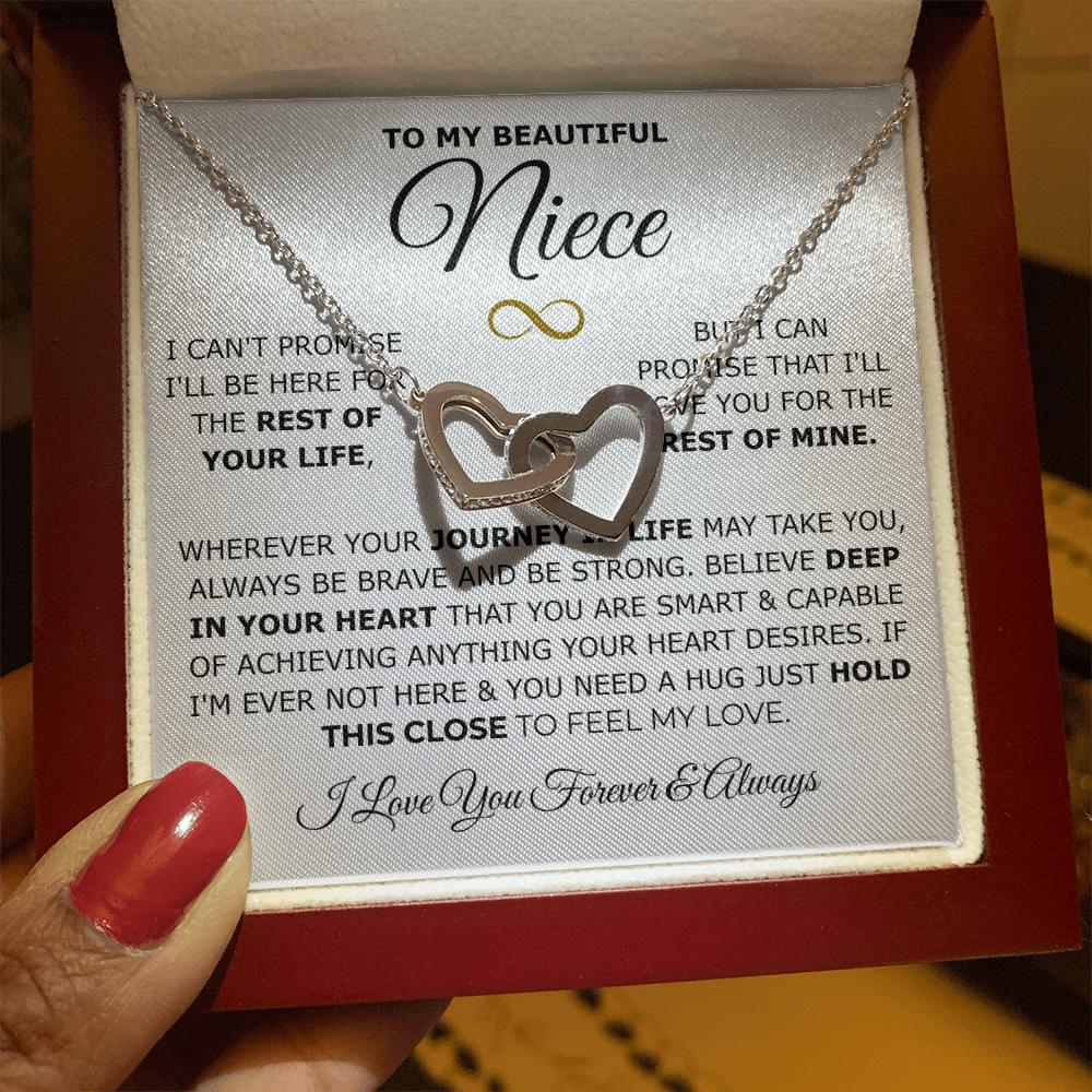 To My Niece Interlocking Hearts Necklace