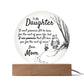 Daughter Love Mom Circle Acrylic
