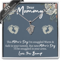 Thumbnail for Bump to Mom Tiny Steps Necklace - Love You This Much