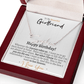 Girlfriend Happy Birthday Signature Name Necklace - Love You This Much