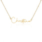 Girlfriend Happy Birthday Signature Name Necklace - Love You This Much