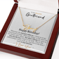 Girlfriend Happy Birthday Signature Name Necklace - Love You This Much