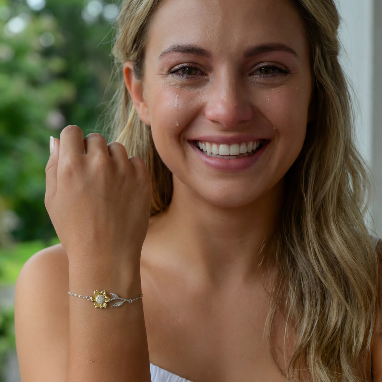 Aunt & Niece 18k Sunflower Bracelet