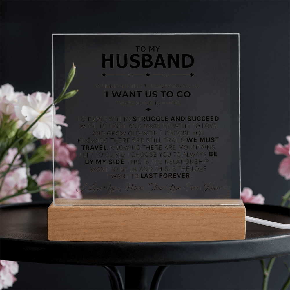 Husband "Struggle & Succeed" Acrylic Plaque - Love You This Much