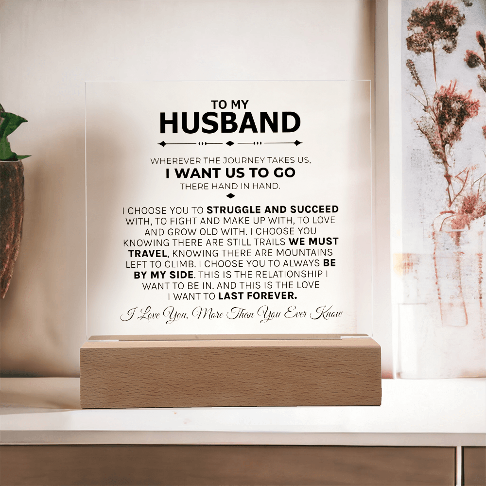 Husband "Struggle & Succeed" Acrylic Plaque - Love You This Much