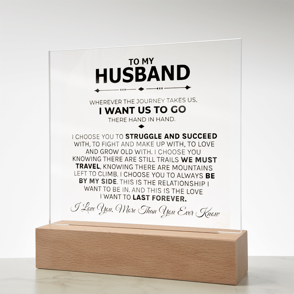 Husband "Struggle & Succeed" Acrylic Plaque - Love You This Much