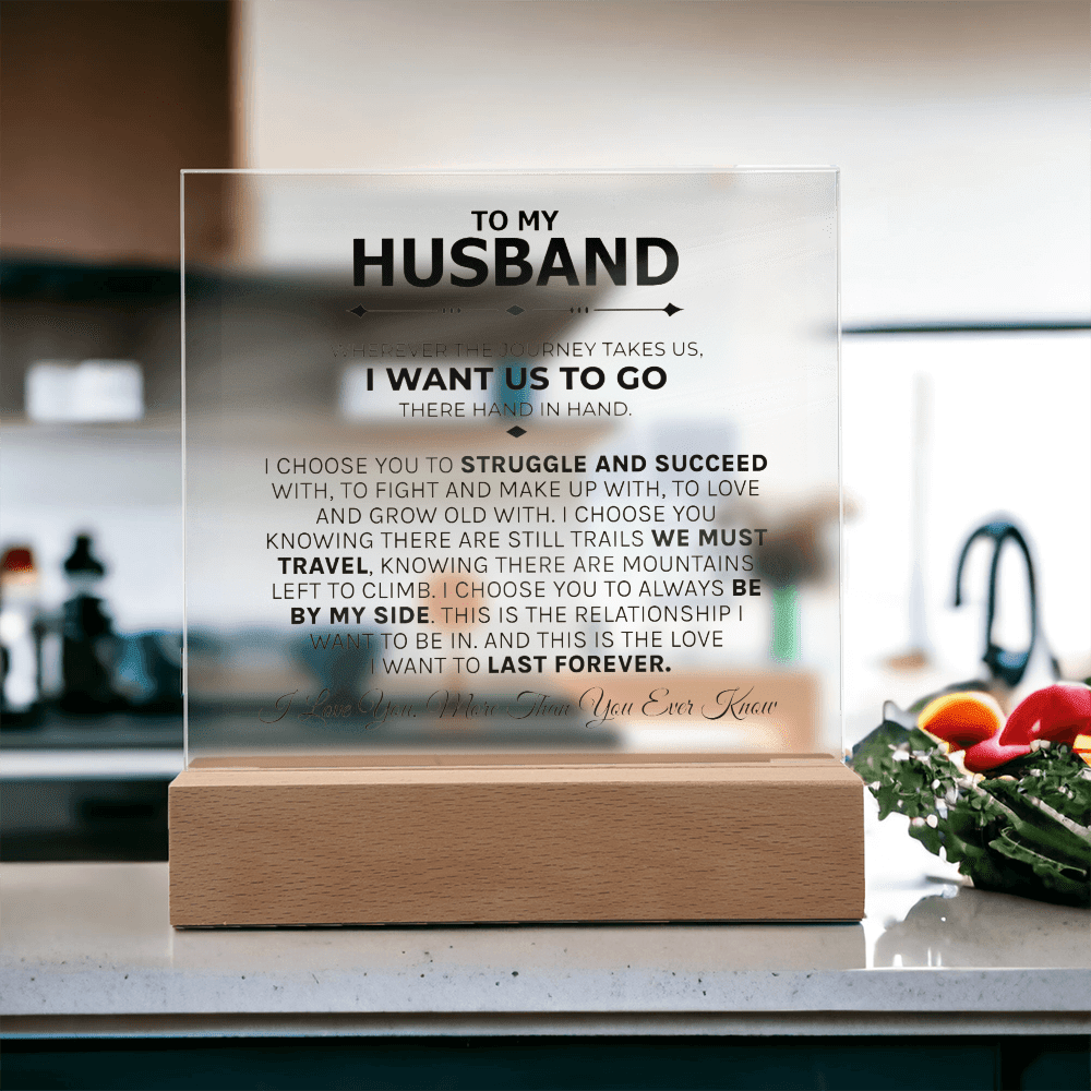 Husband "Struggle & Succeed" Acrylic Plaque - Love You This Much