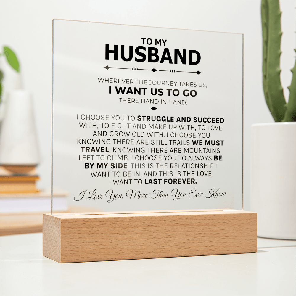 Husband "Struggle & Succeed" Acrylic Plaque - Love You This Much