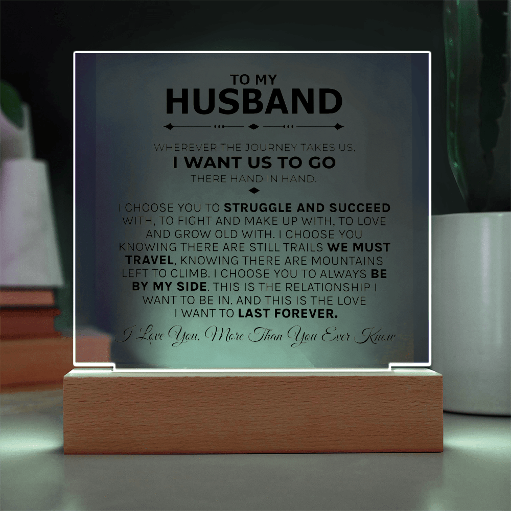 Husband "Struggle & Succeed" Acrylic Plaque - Love You This Much