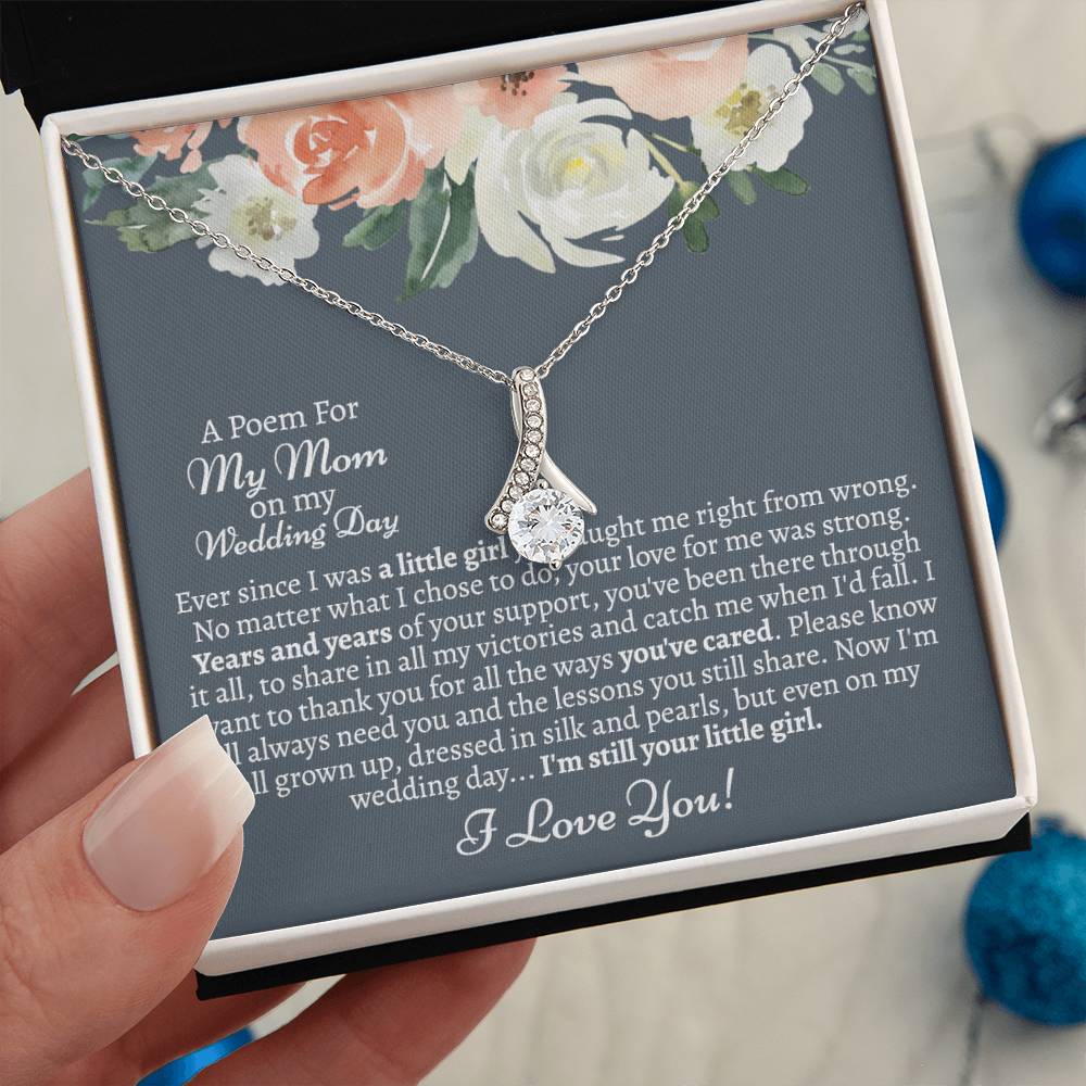 Mom Poem From Bride Alluring Beauty Necklace - Love You This Much