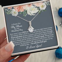 Thumbnail for Mom Poem From Bride Alluring Beauty Necklace - Love You This Much