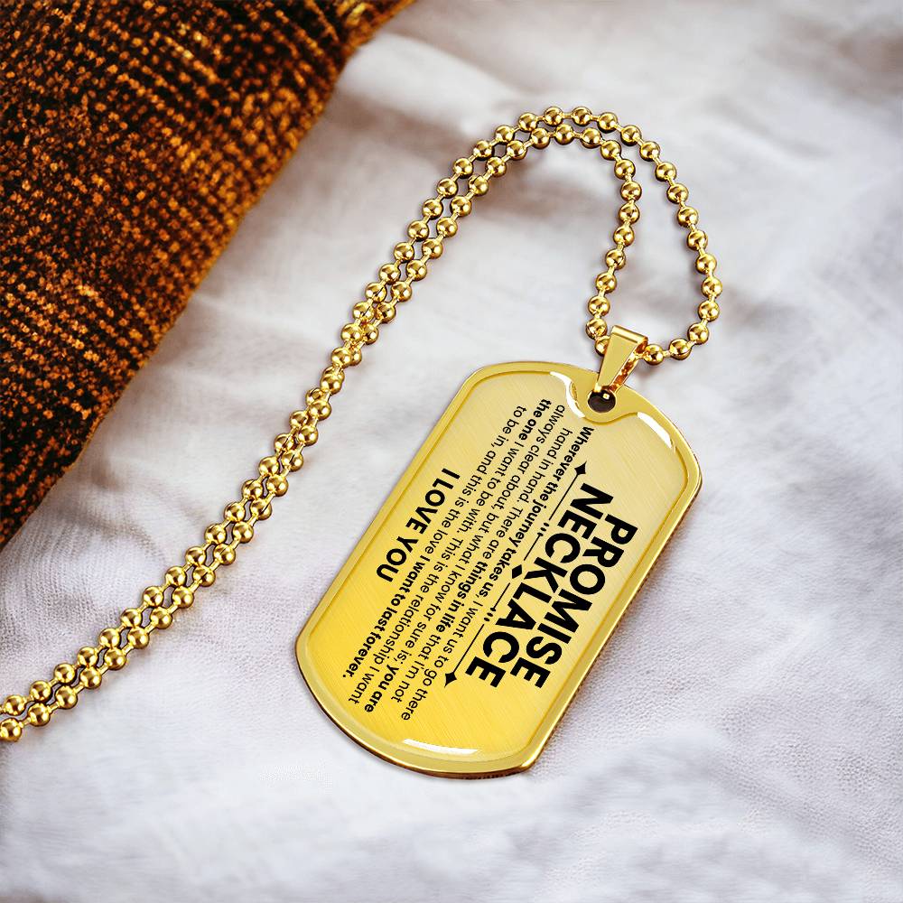 Promise Dog Tag Necklace - Love You This Much