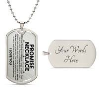 Thumbnail for Promise Dog Tag Necklace - Love You This Much