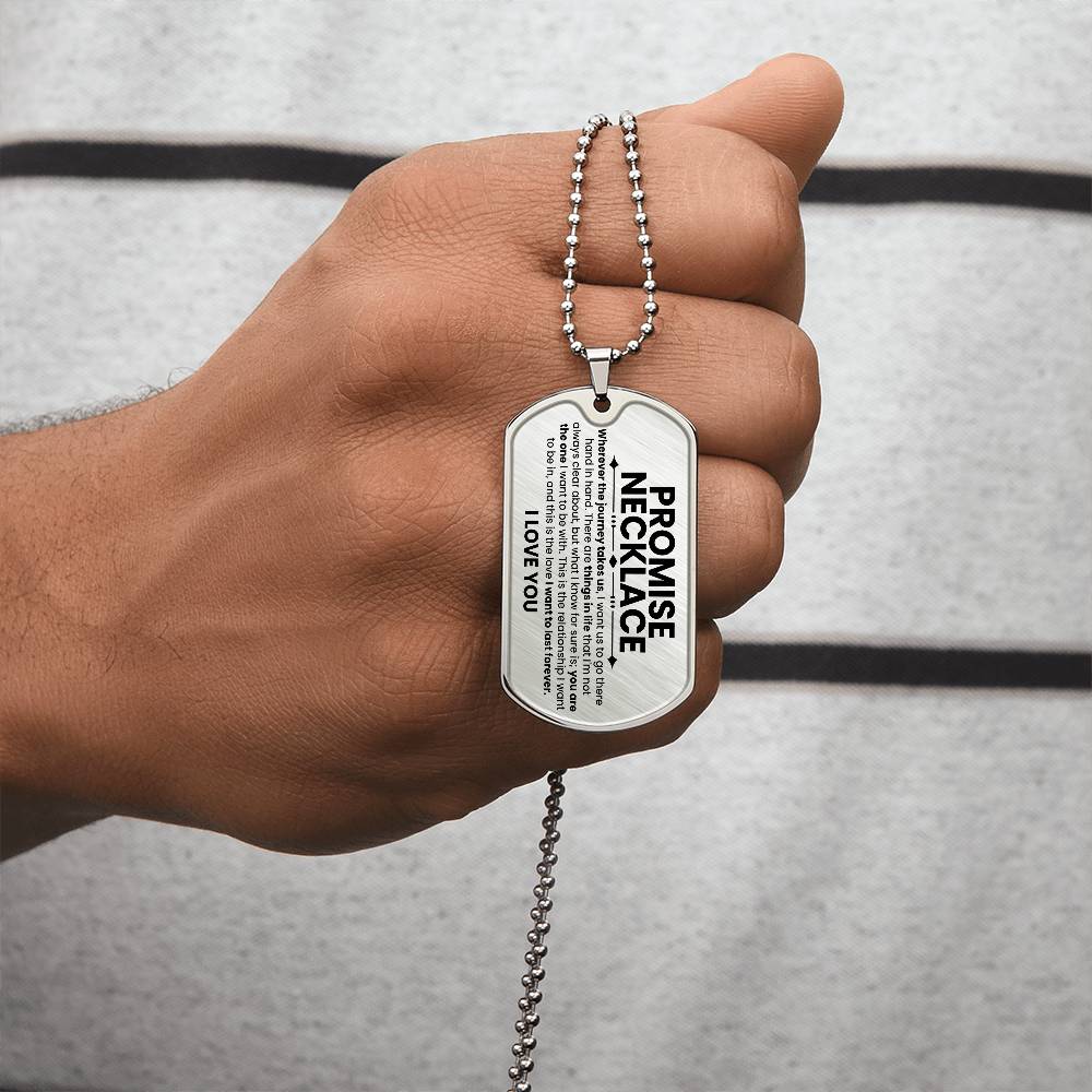 Promise Dog Tag Necklace - Love You This Much