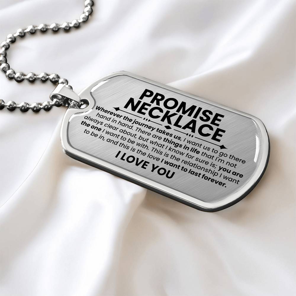 Promise Dog Tag Necklace - Love You This Much