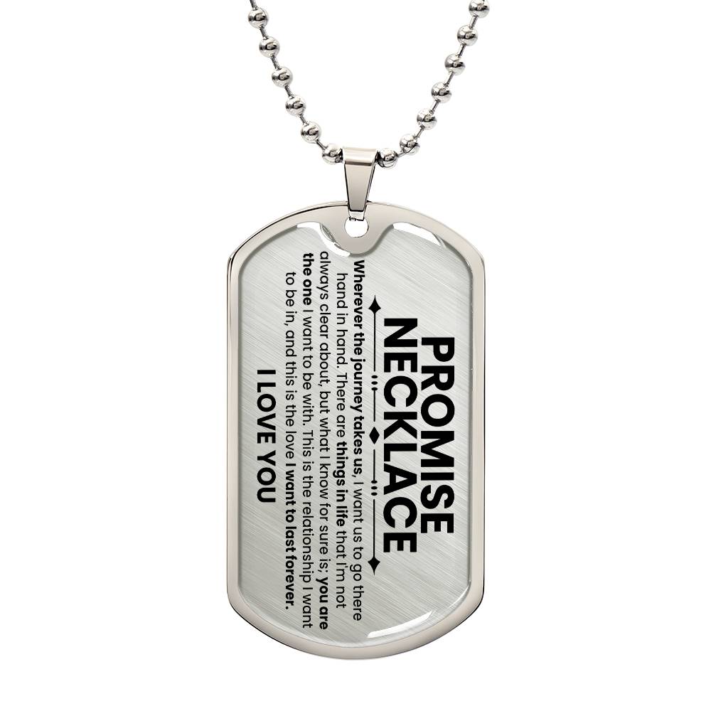 Promise Dog Tag Necklace - Love You This Much