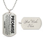 Promise for Boyfriend Dog Tag Necklace - Love You This Much