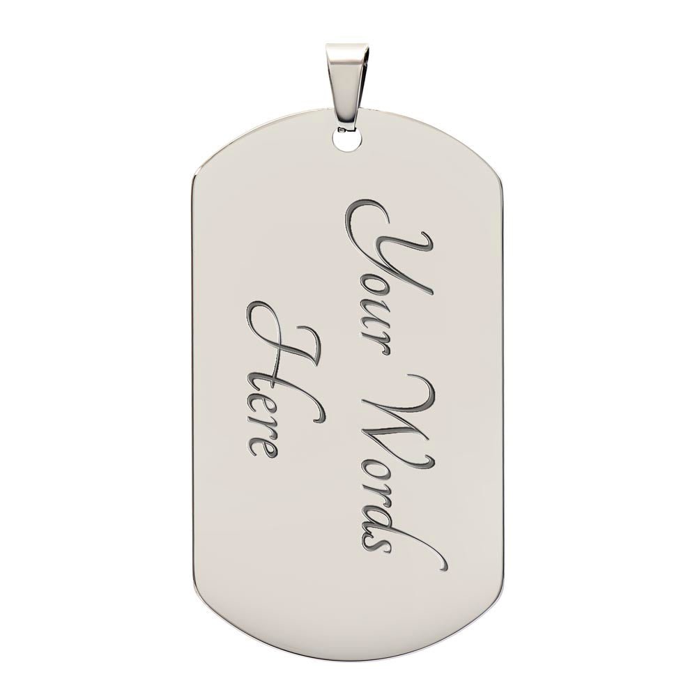 Son Love Mom Black Dog Tag Necklace - Love You This Much