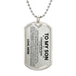 Son Love Mom Original Dog Tag Necklace - Love You This Much