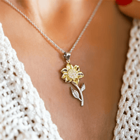 Thumbnail for To My Aunt 18k Gold Enchanted Sunflower Necklace - Love You This Much