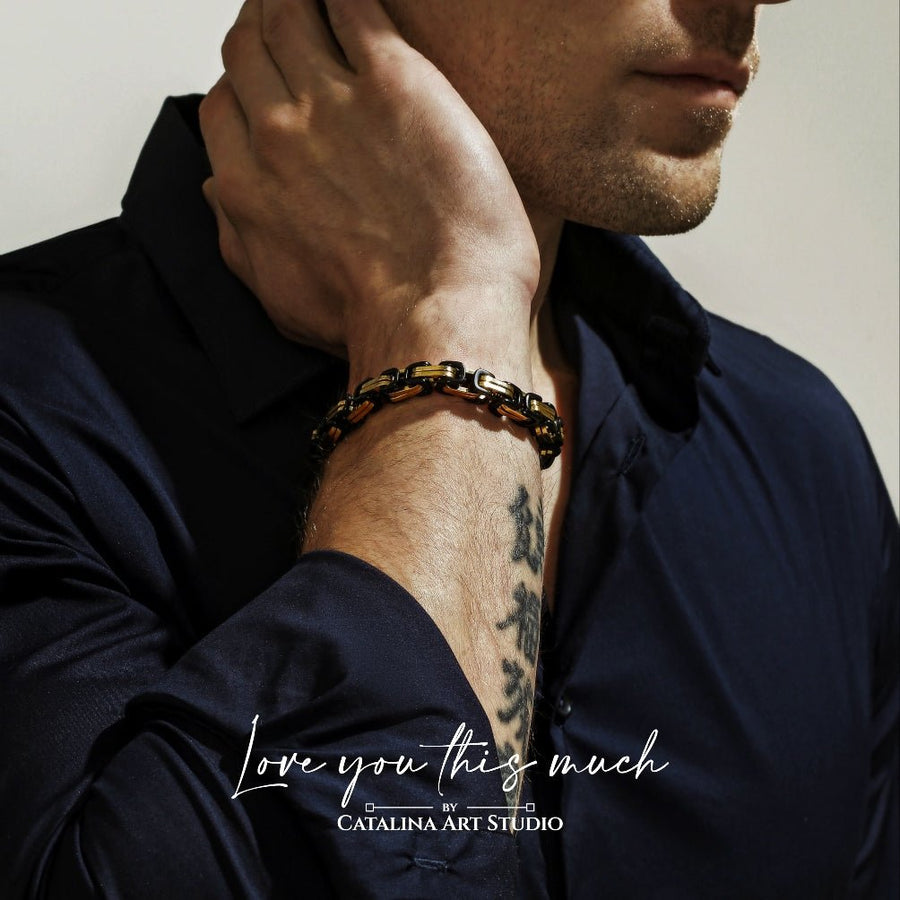 To My Man "Your Crown" 5mm Steel Bracelet - Love You This Much