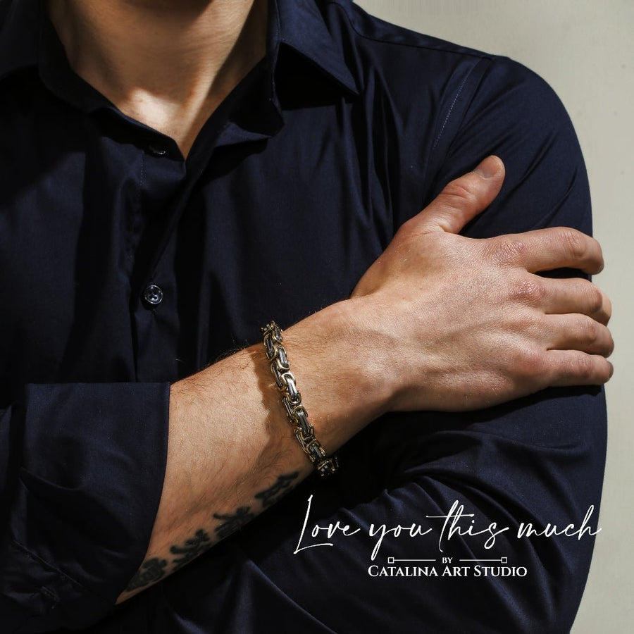To My Man "Your Crown" 5mm Steel Bracelet - Love You This Much