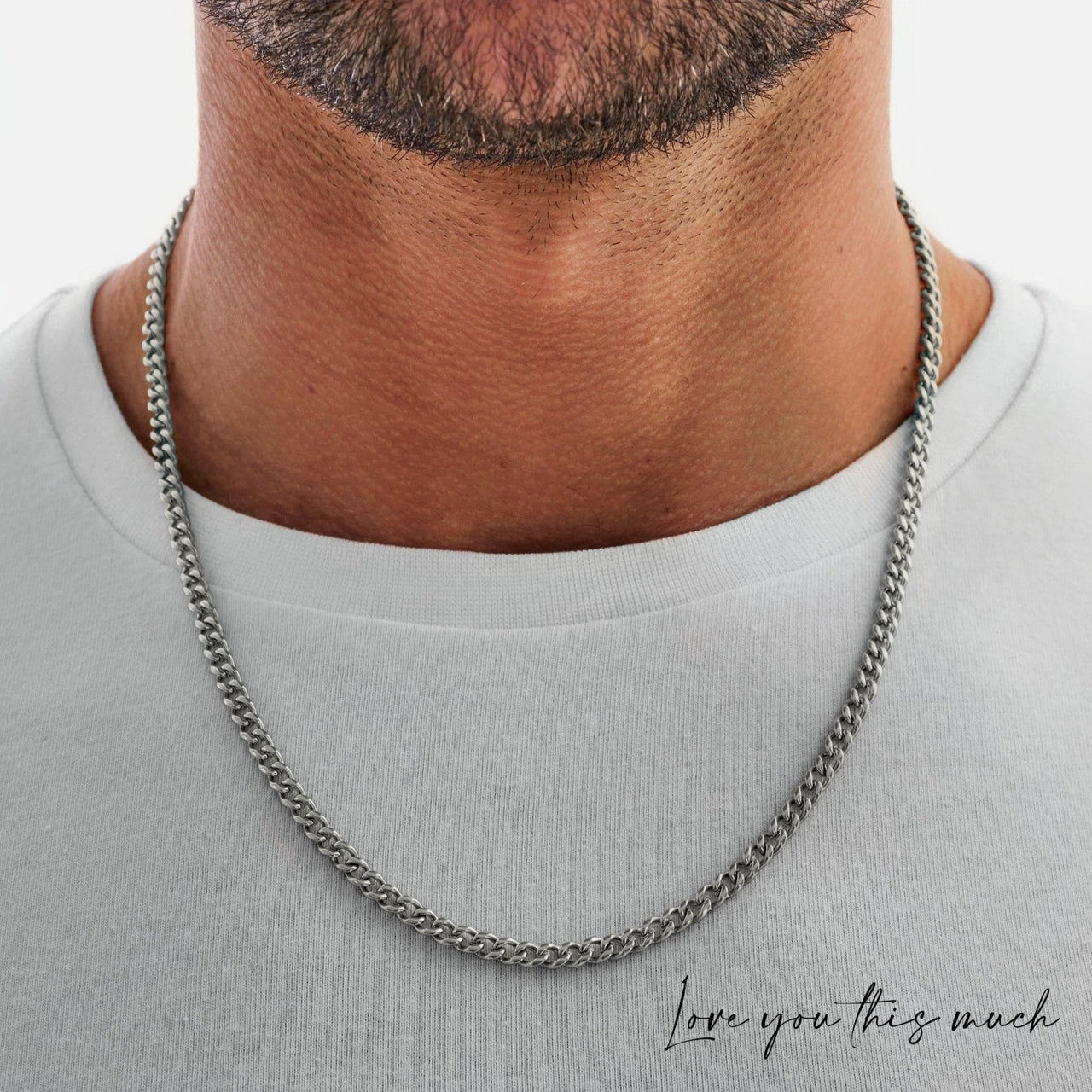 To My Son 7mm Cuban Necklace - Love Mom - Love You This Much