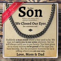 Thumbnail for To My Son 7mm Cuban Necklace - Love Mom - Love You This Much