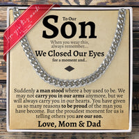 Thumbnail for To My Son 7mm Cuban Necklace - Love Mom - Love You This Much