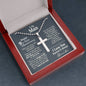 9th Year Anniversary Ball Chain Cross Necklace - Love You This Much