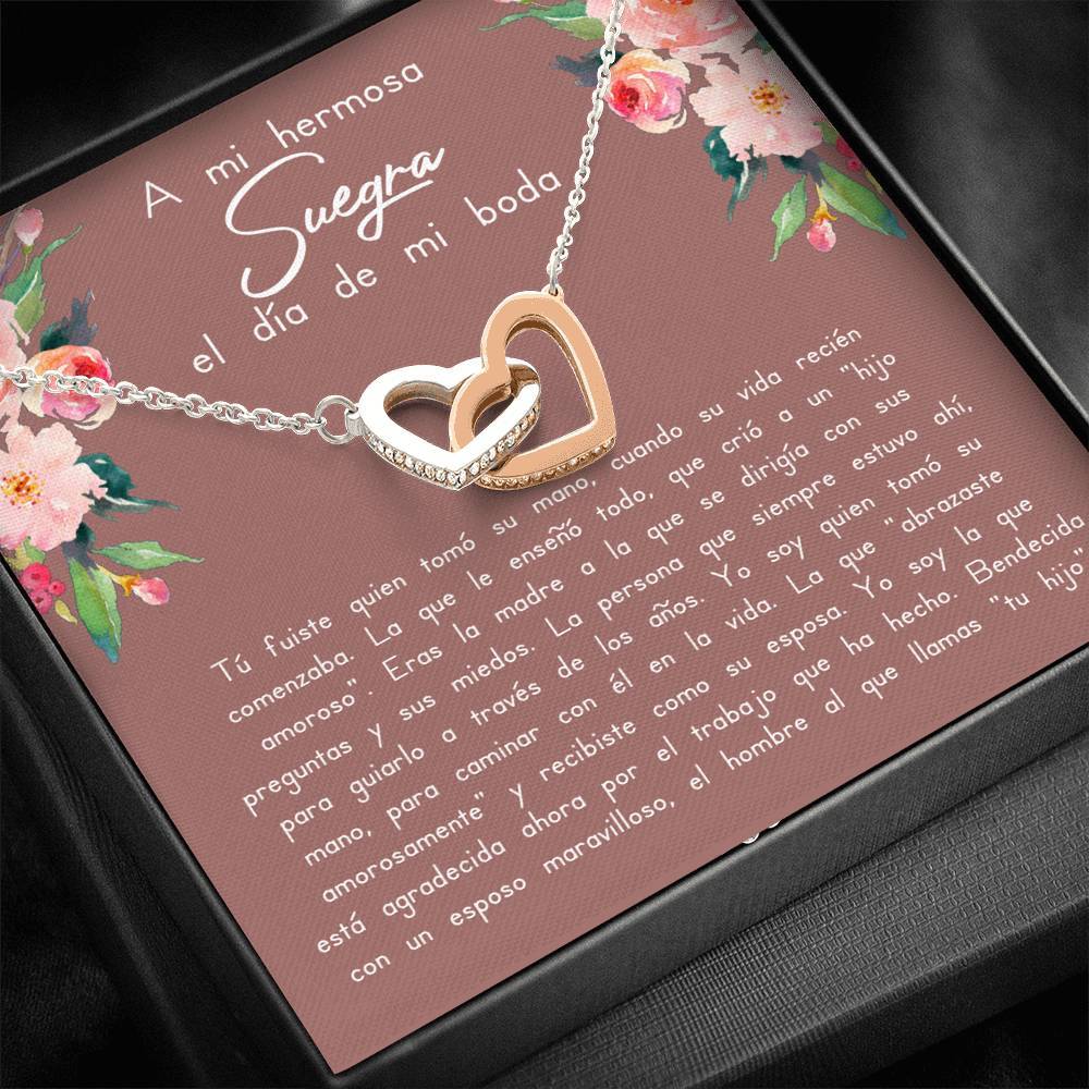 A Mi Suegra Interlocking Hearts Necklace - Love You This Much