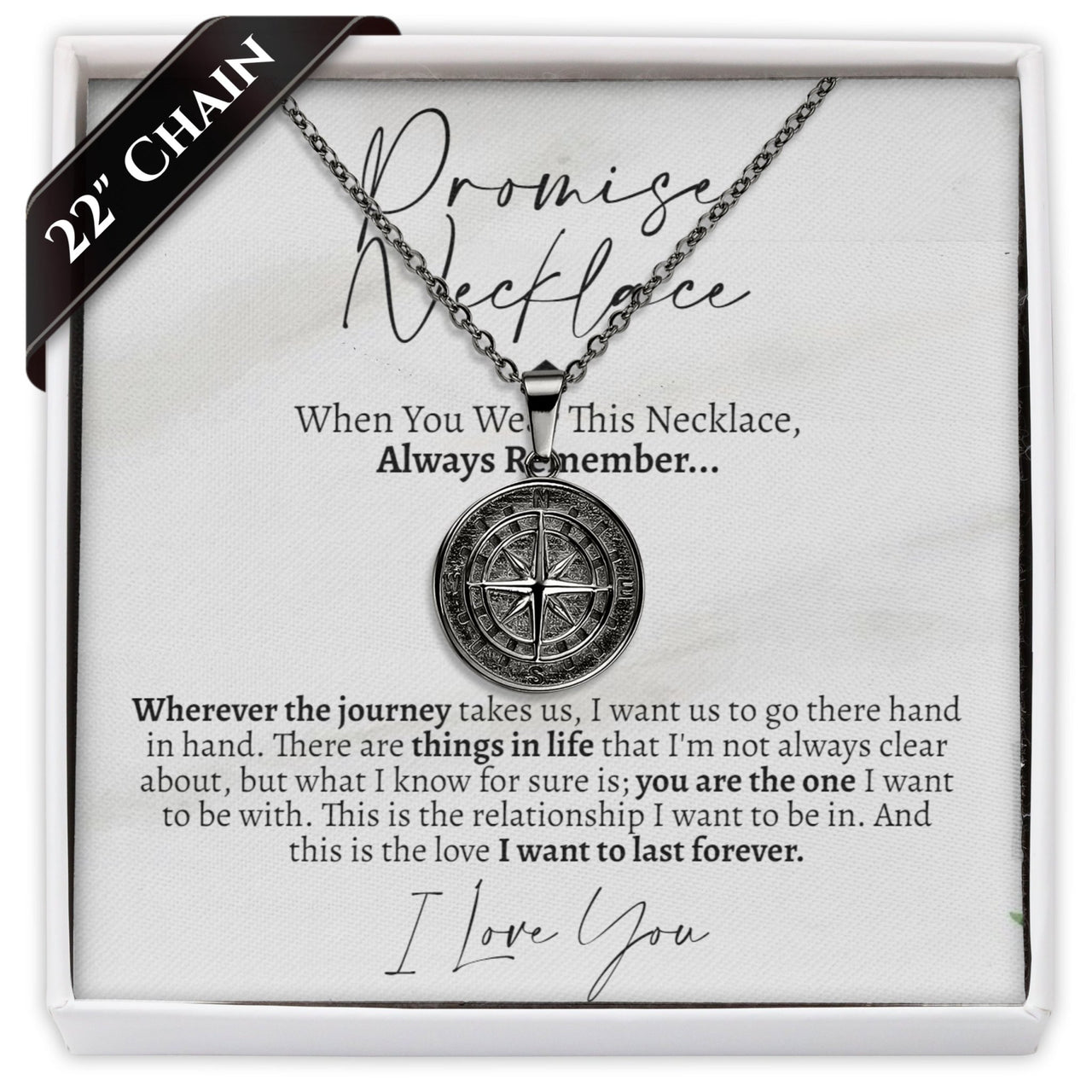 (Almost SOLD OUT) Promise Compass Necklace - Love You This Much