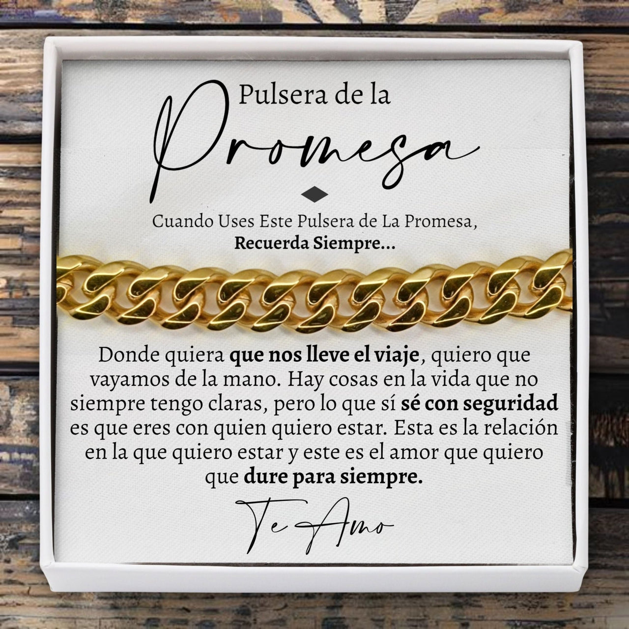 (Almost Sold Out) Pulsera de Promesa Clásico 5mm - Love You This Much