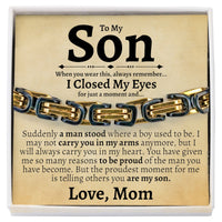 Thumbnail for (Almost Sold Out) Son Cuban Twist Steel Bracelet | Love Mom - Love You This Much