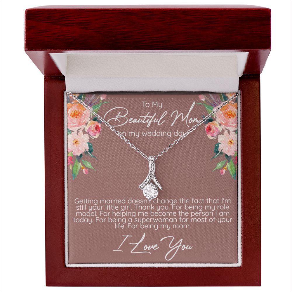 Beautiful Mom on Wedding day Alluring Beatuy Necklace - Love You This Much