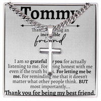 Thumbnail for Best Guy Friend Cuban Cross Necklace - Love You This Much