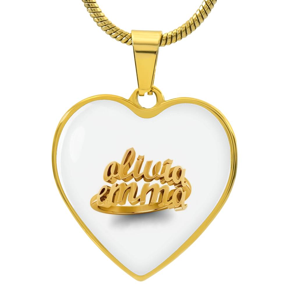 Custom Photo Heart Necklace - Love You This Much