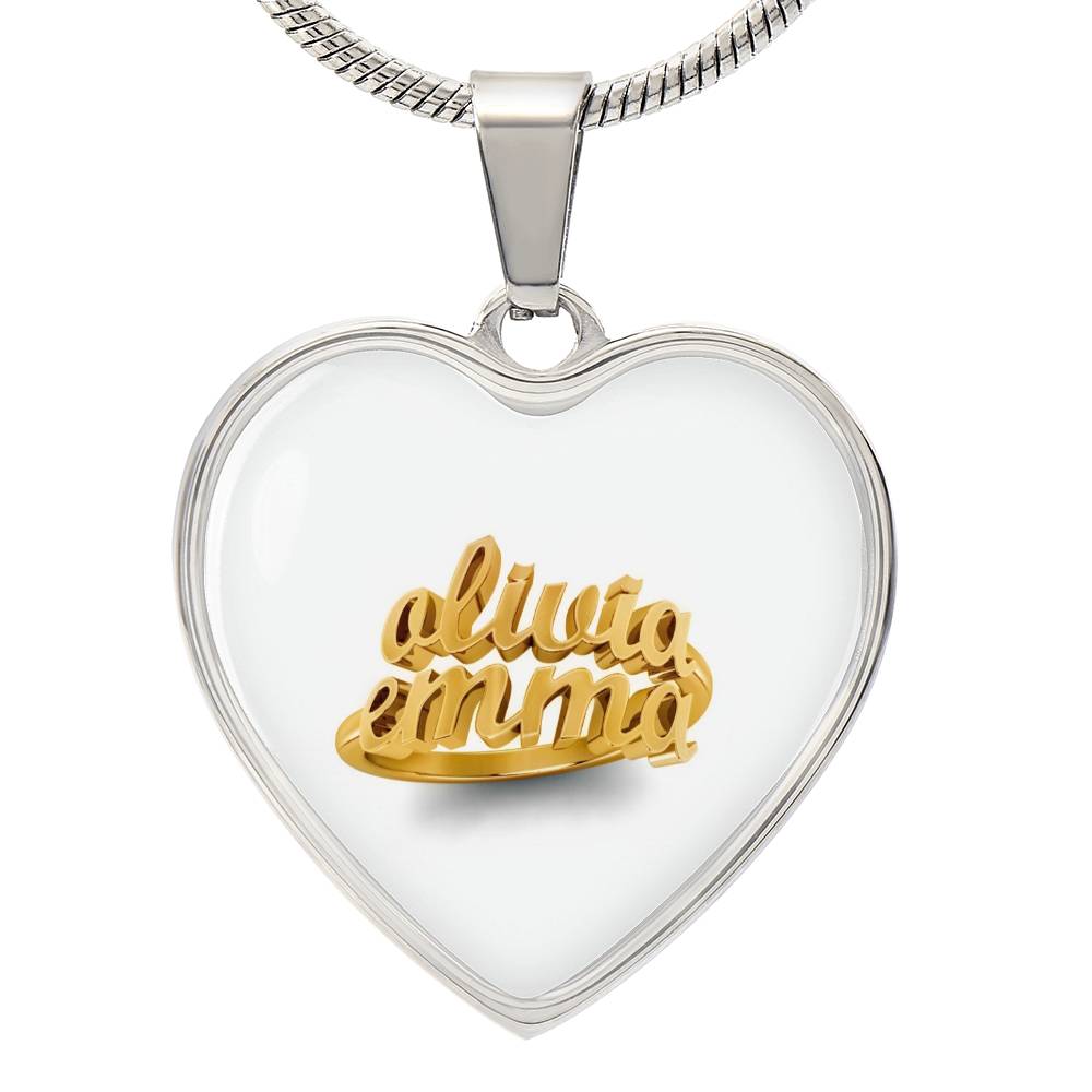 Custom Photo Heart Necklace - Love You This Much