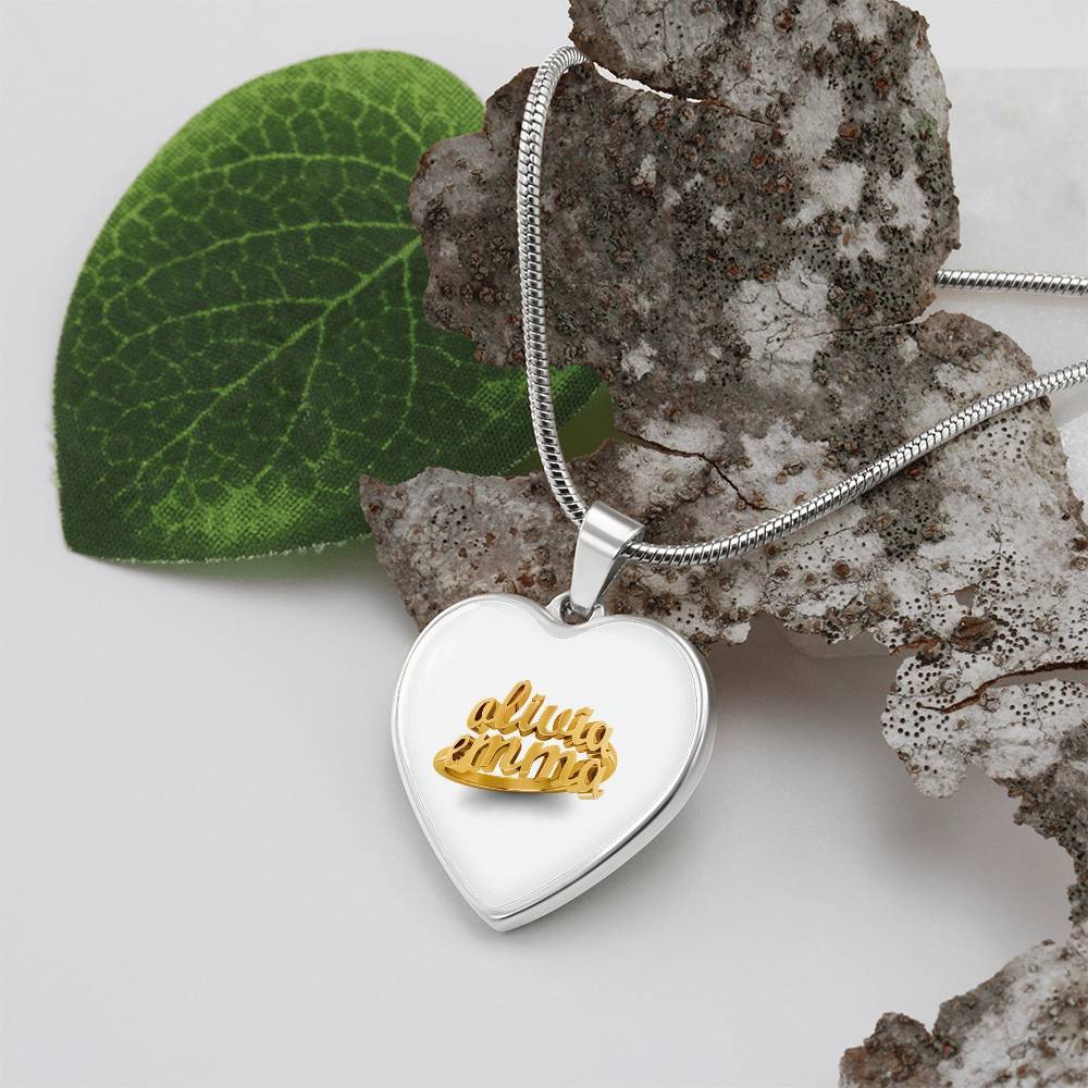 Custom Photo Heart Necklace - Love You This Much