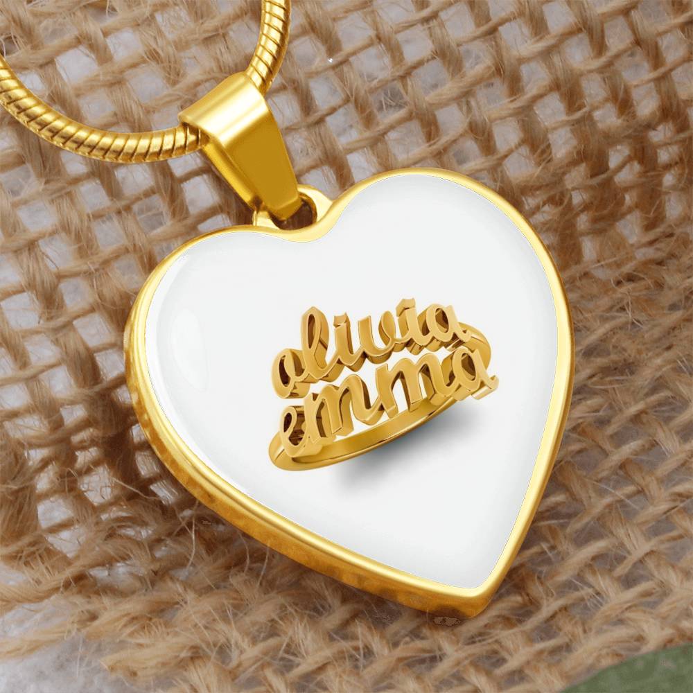 Custom Photo Heart Necklace - Love You This Much