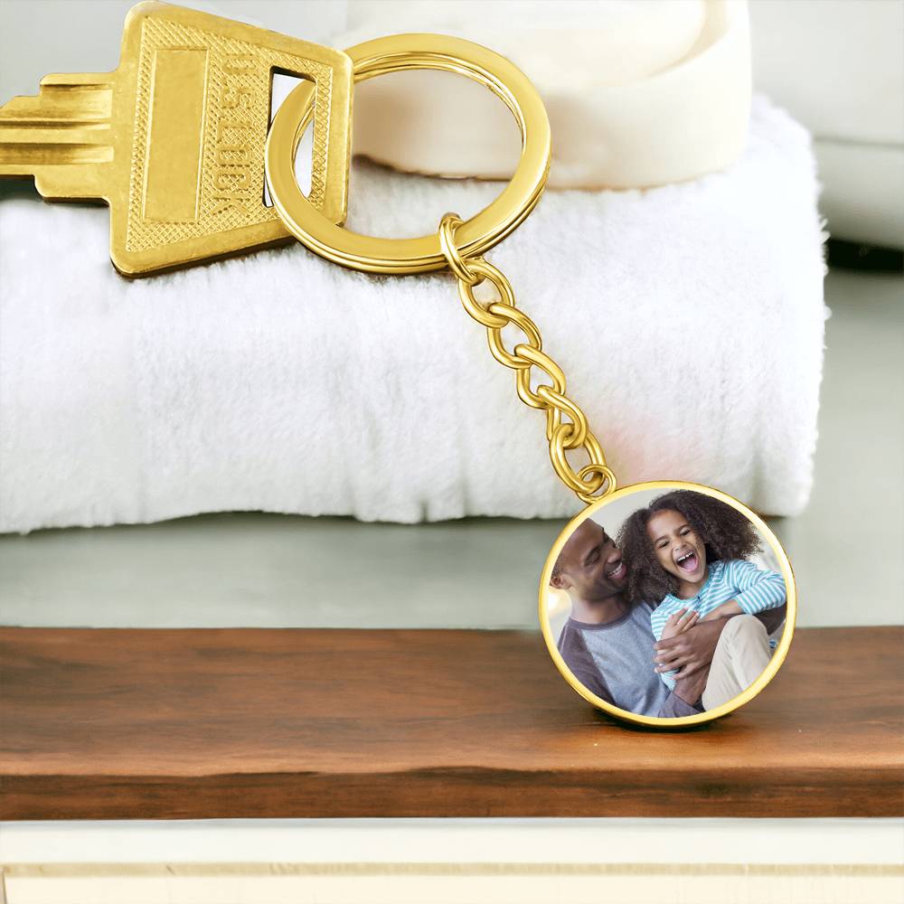 Daddy Daughter Circle Keychain - Love You This Much