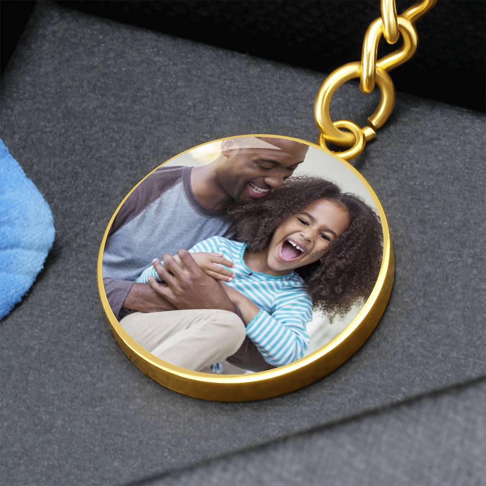 Daddy Daughter Circle Keychain - Love You This Much