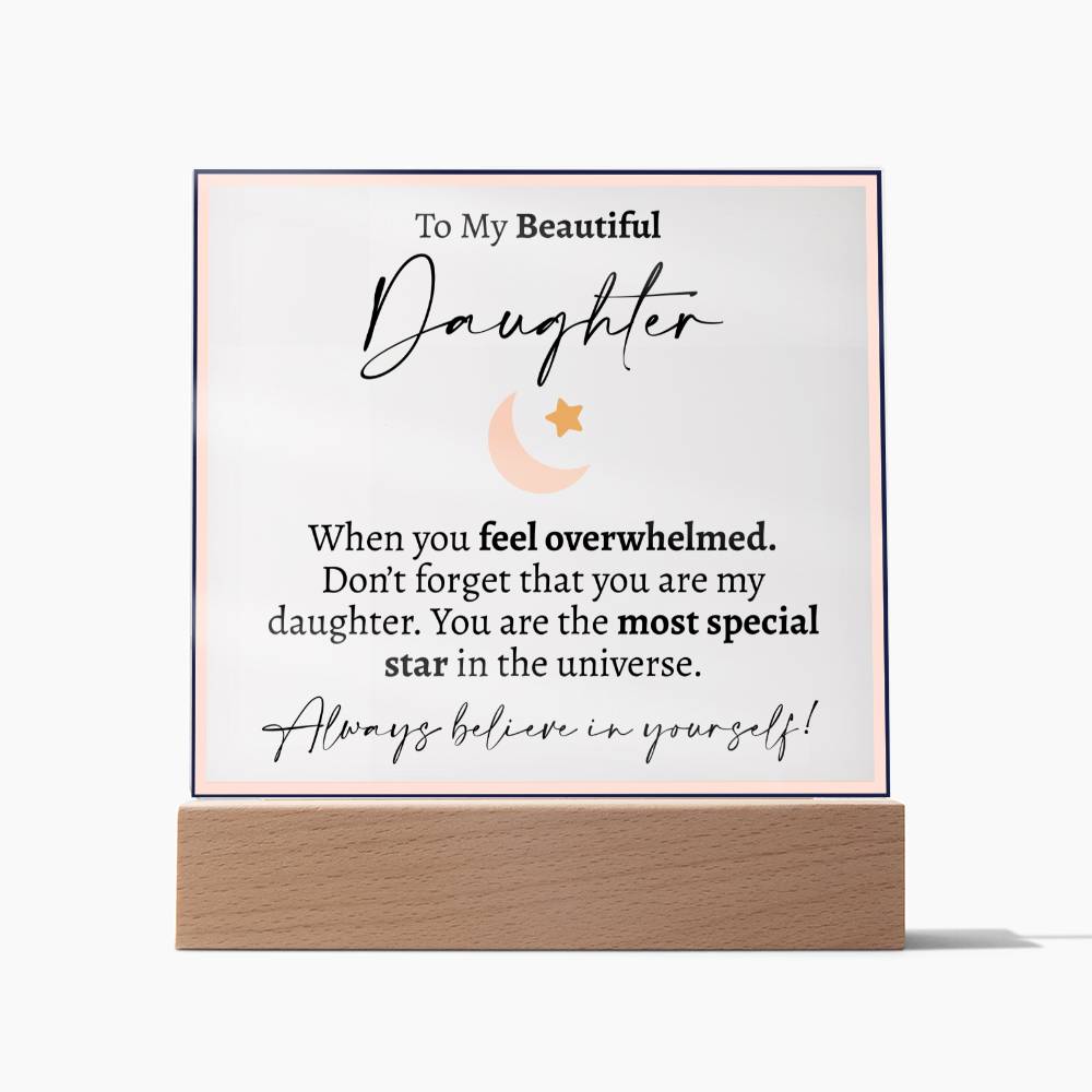 Daughter Most Special Star Acrylic - Love You This Much