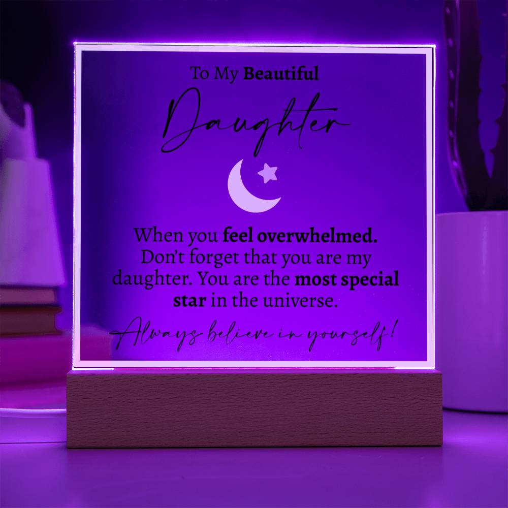 Daughter Most Special Star Acrylic - Love You This Much