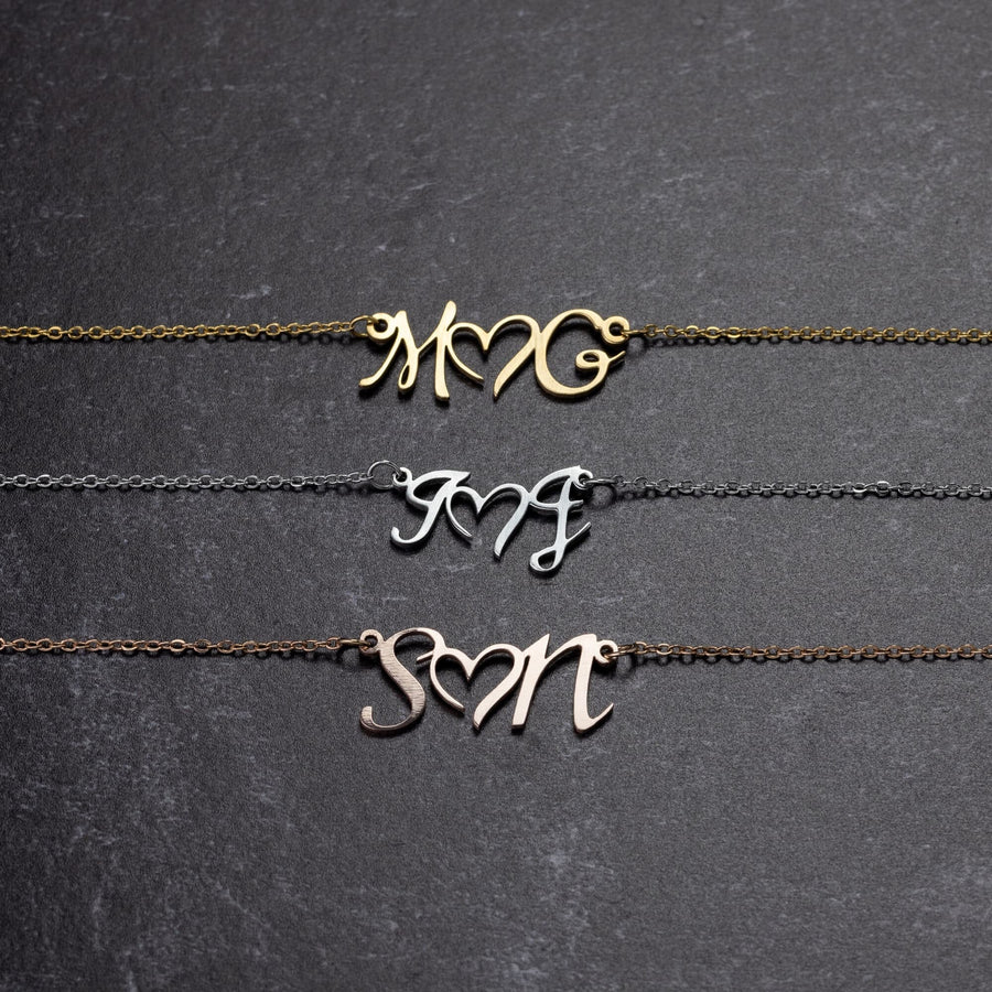 Double Initials Necklace - Love You This Much