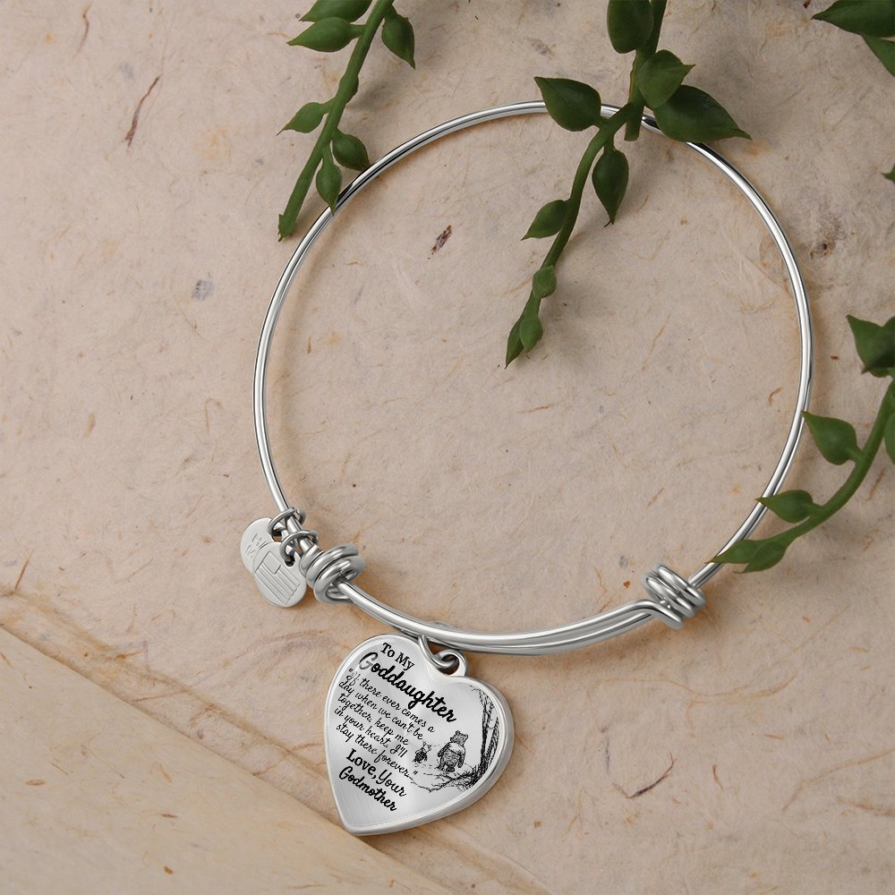 Goddaughter (Godmother) Heart Bangle - Love You This Much
