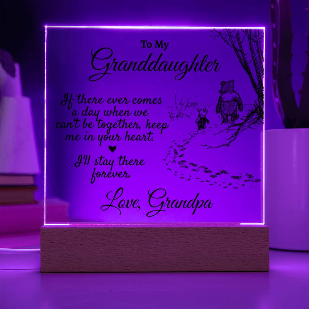 Granddaughter (Love Grandpa) Square Acrylic - Love You This Much