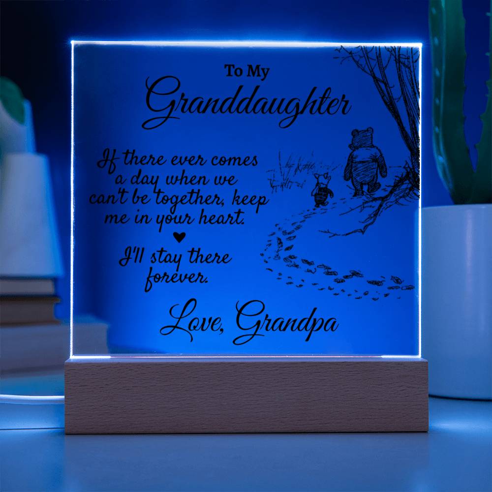 Granddaughter (Love Grandpa) Square Acrylic - Love You This Much