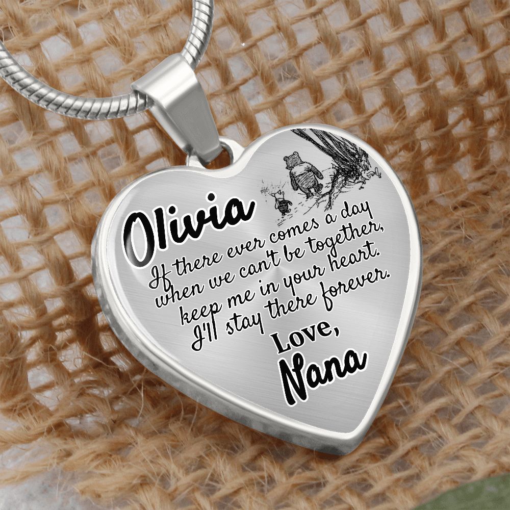 Granddaughter (Love, Nana) Heart Necklace - Love You This Much